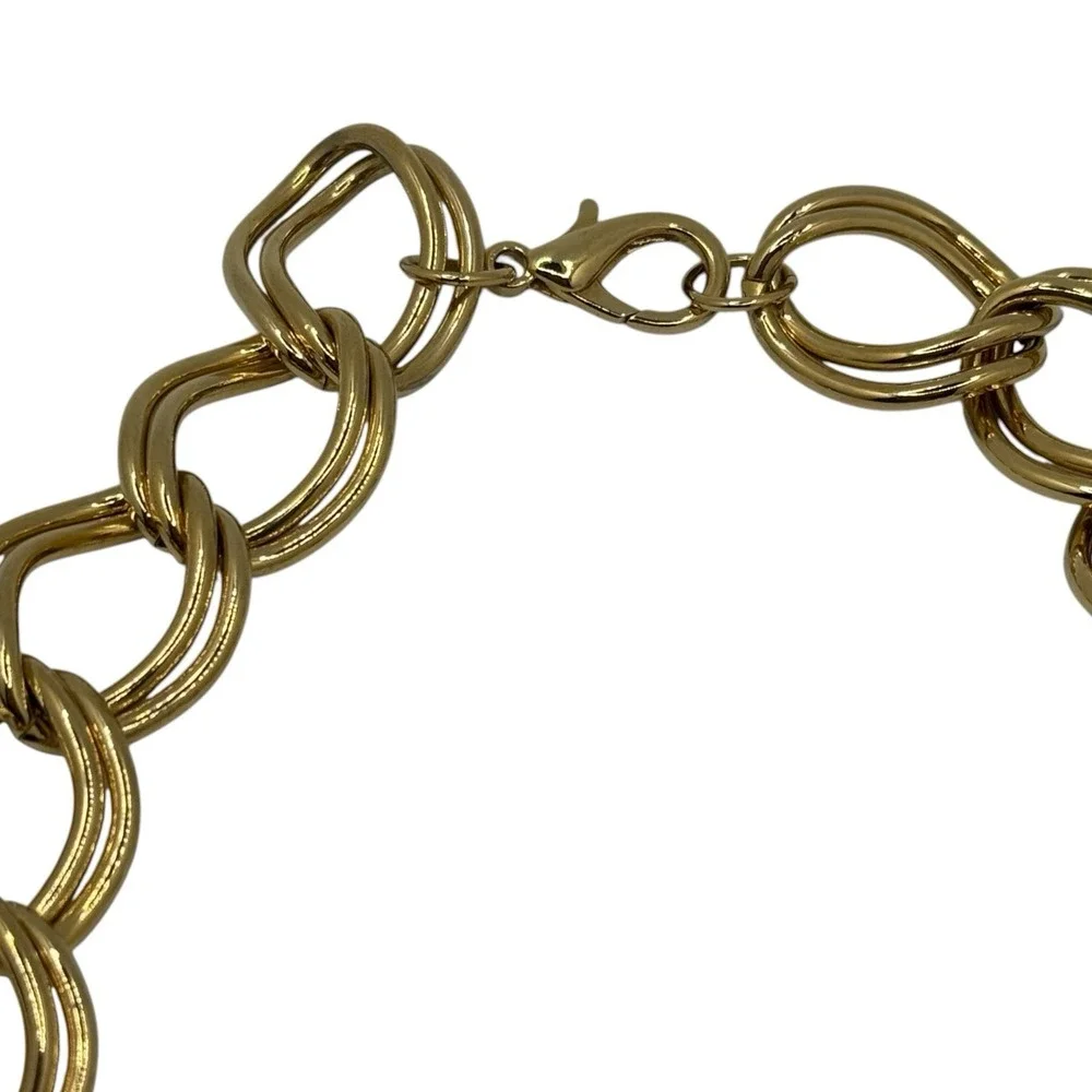 Unbranded Chunky Double Link Collar Necklace‎ Toggle Clasp Maximalist Mob Wife